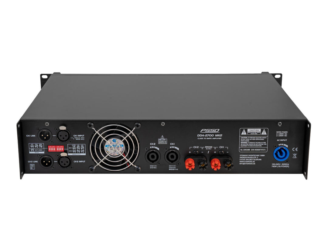 PSSO DDA-2700 MK2 2-kanavainen Vahvistin