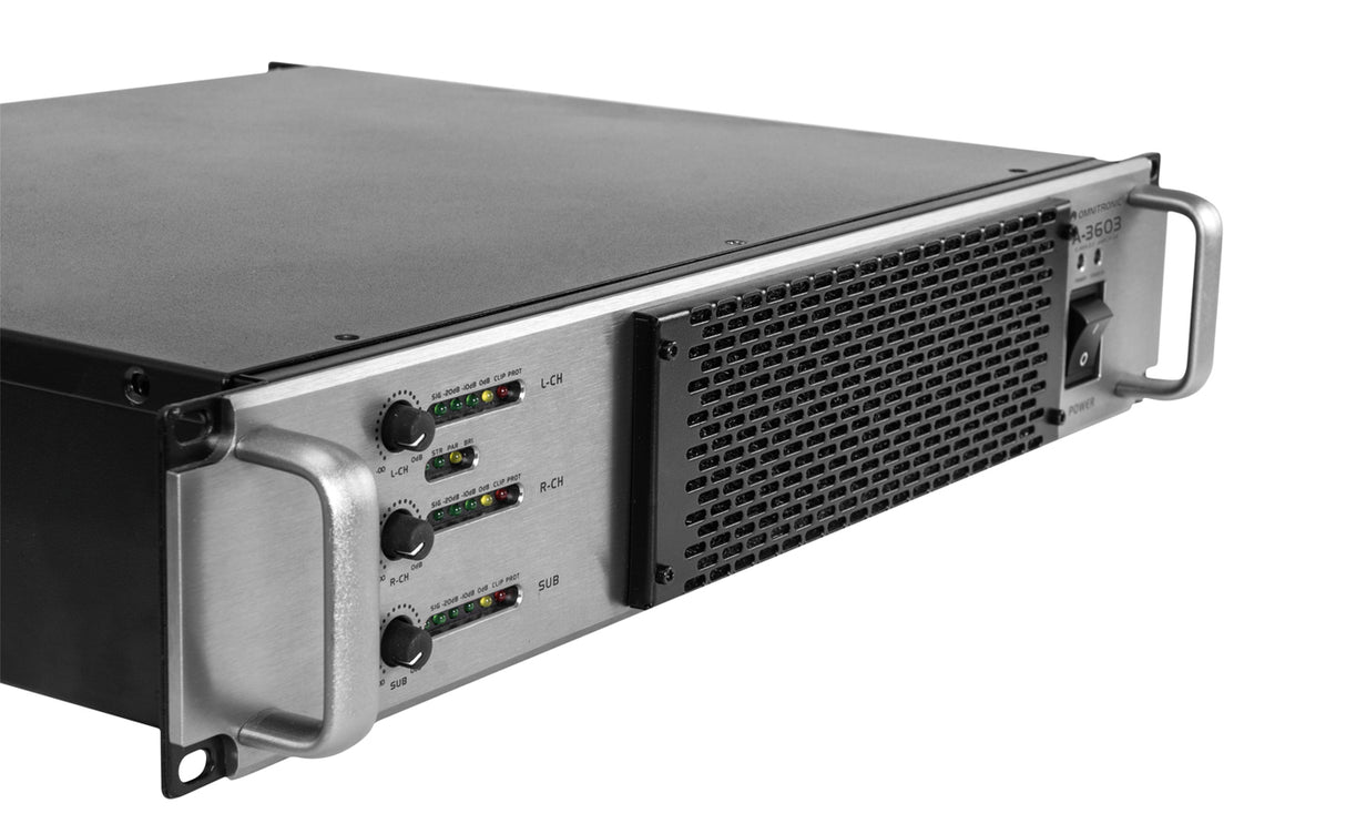 Omnitronic A-3603 D-luokan 2.1 vahvistin