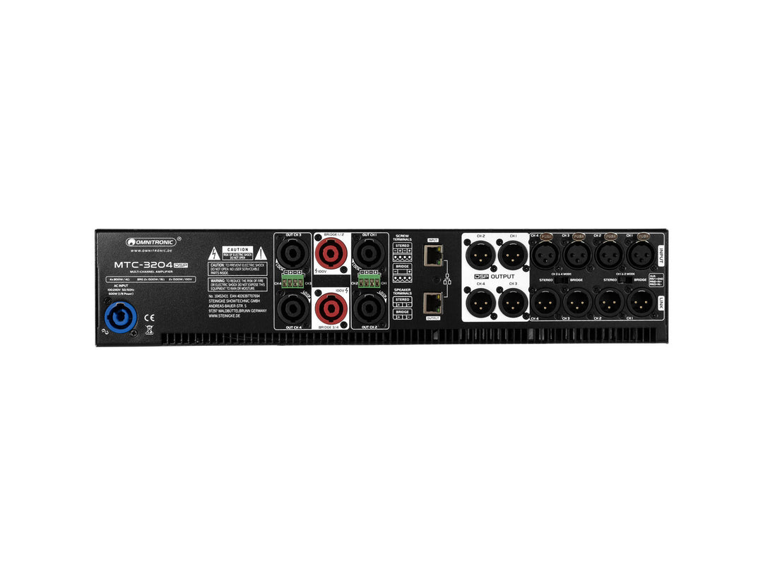 OMNITRONIC MTC-3204DSP 4-kanavainen Vahvistin with DSP