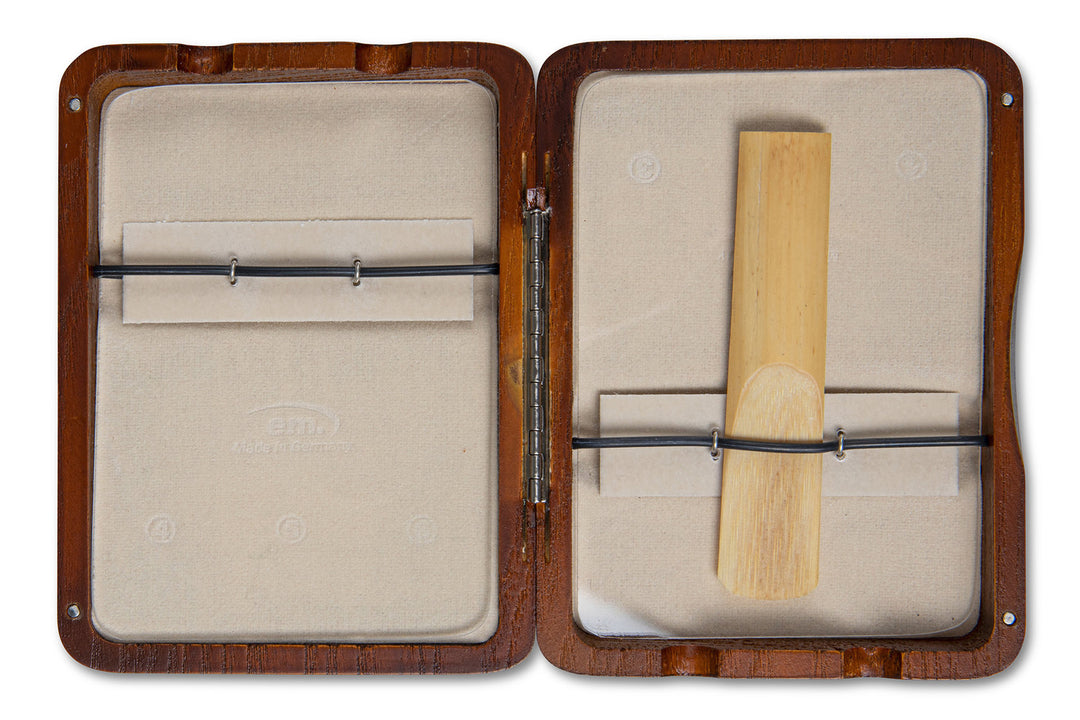 GEWA Reed case Tenor Saxophone 6 reeds - Punaruskea lakattu viimeistely