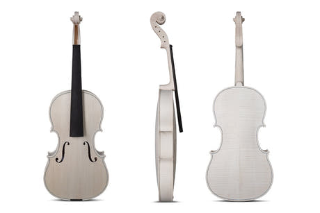 GEWA lakkaamaton alttoviulu 39,5 cm, Stradivari, kauniisti liekkikuvioitu
