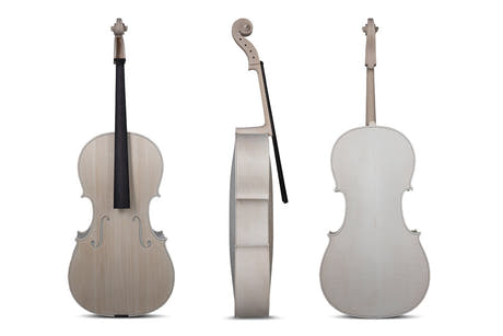 GEWA lakkaamaton sello 4/4, Stradivari Gore-Booth, kauniisti loimukuvioinen