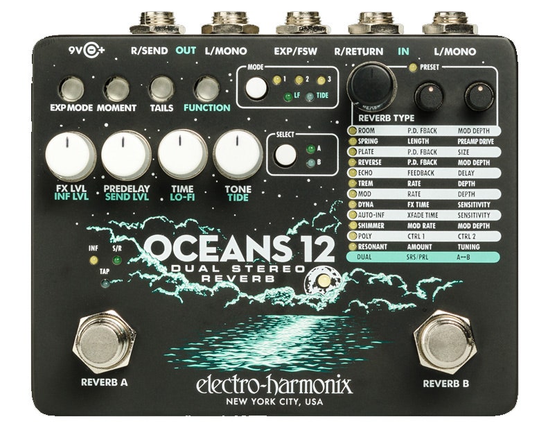 Electro Harmonix Oceans 12, reverb