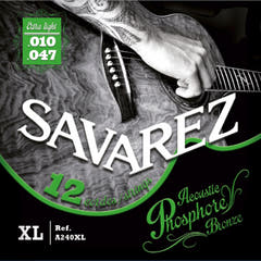 Savarez Kielet akustiselle kitaralle Acoustic - 12.str. Ex-Light .010 (A240XL)