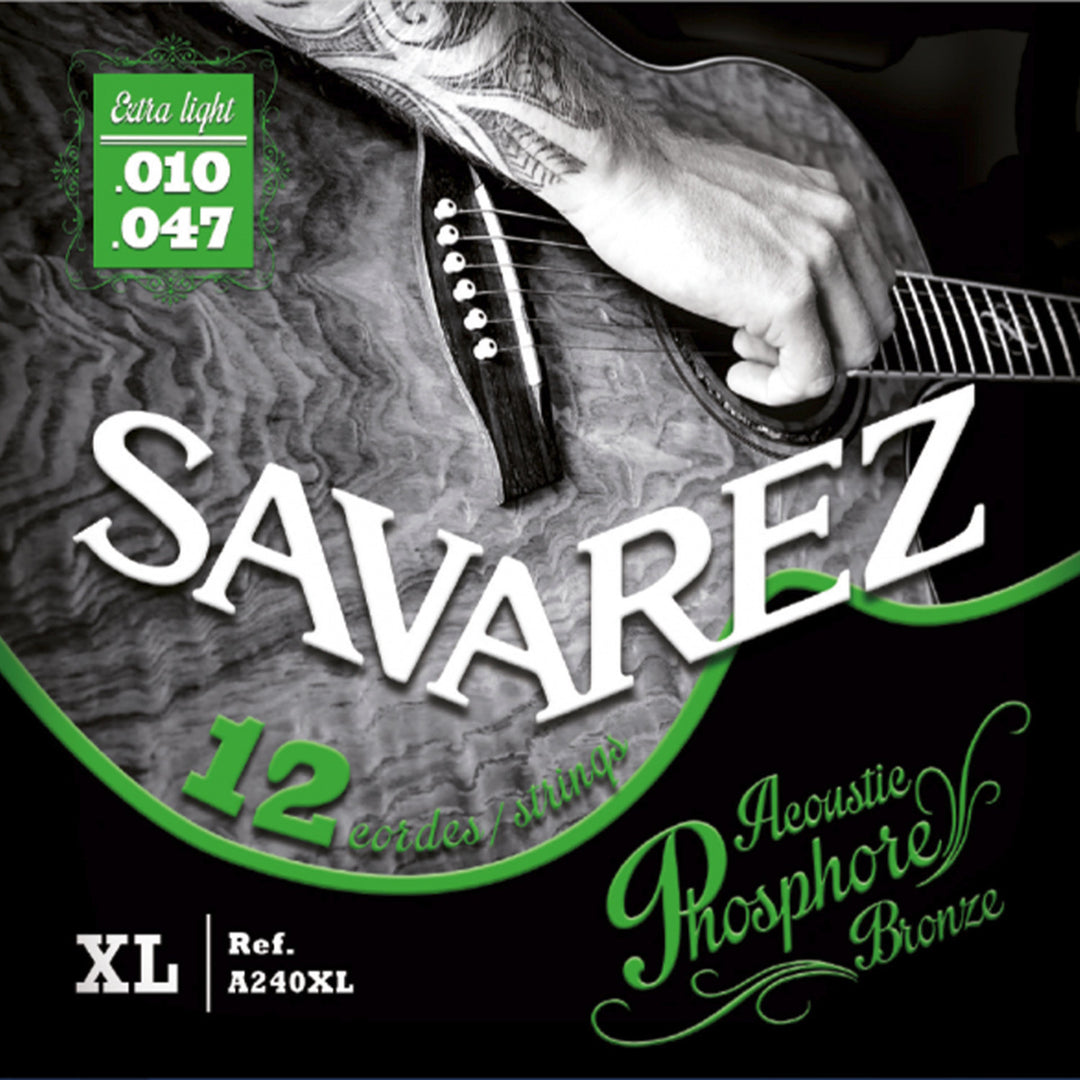 Savarez Kielet akustiselle kitaralle Acoustic - 12.str. Ex-Light .010 (A240XL)