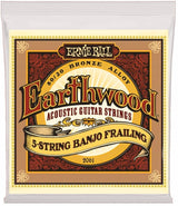 Ernie Ball 2061 Earthwood 80/20 5-kielinen Banjot, lenkkipää