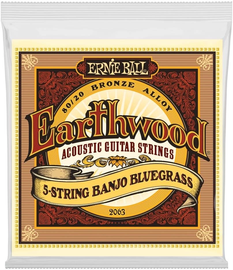 Ernie Ball 2063 Earthwood 80/20 5-kielinen Banjot, bluegrass