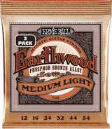 Ernie Ball 3546 Earthwood PSB Medium Light 3-pack