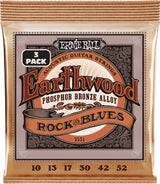 Ernie Ball 3551 Earthwood PSB Rock & Blues 3-pakkaus