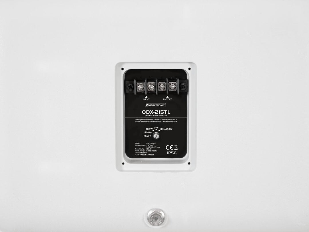 OMNITRONIC ODX-215TL Asennokaiutin 100V white