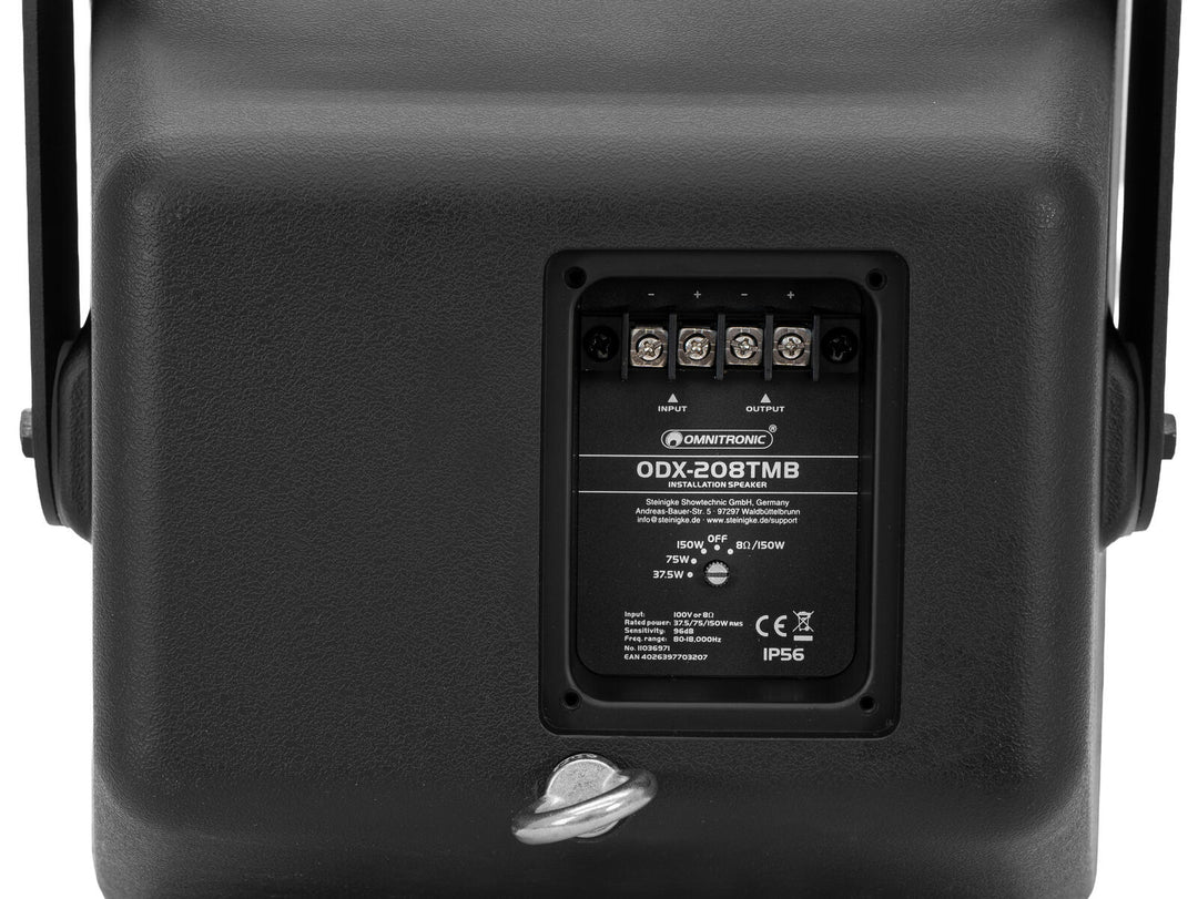 OMNITRONIC ODX-208TMB Asennuskaiutin 100V musta