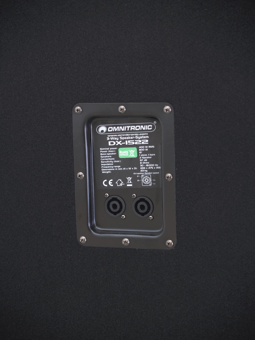 OMNITRONIC DX-1522 3-tie Kaiutin 800 W