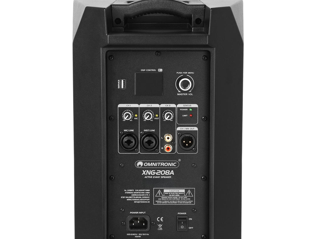 OMNITRONIC XNG-208A 2-way Speaker, aktiivinen, DSP