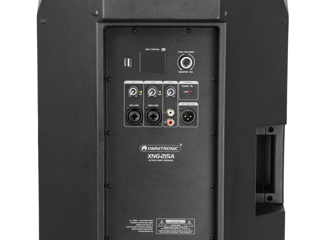 OMNITRONIC XNG-215A 2-way Kaiutin, aktiivinen, DSP