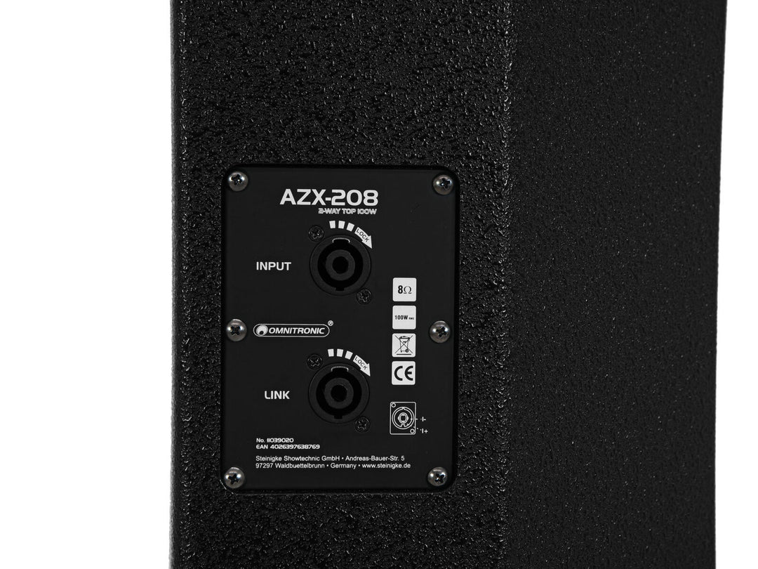 OMNITRONIC AZX-208 2-tiekaiutin 100 W