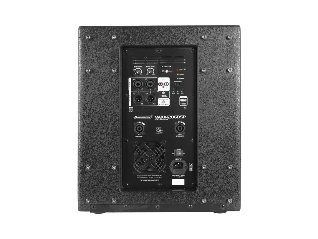OMNITRONIC MAXX-1206DSP 2.1 Aktiivisubwoofer 12"
