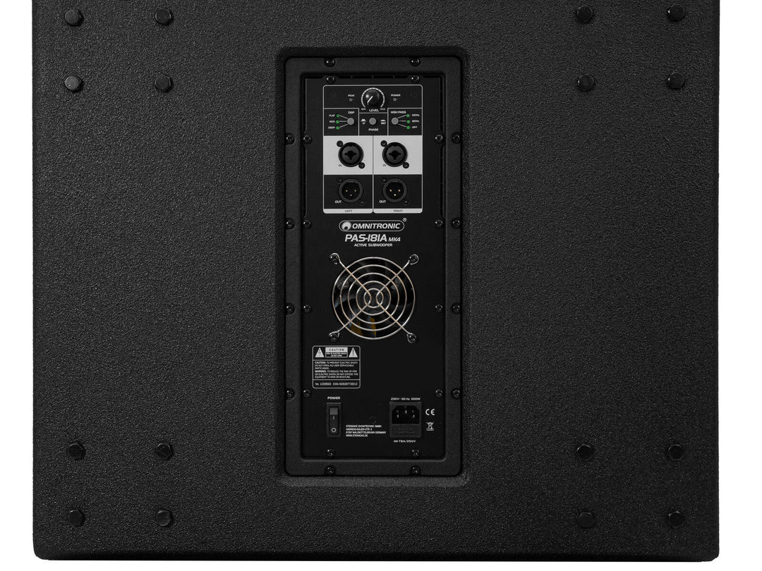 OMNITRONIC PAS-181A MK4 Subwoofer, aktiivinen, DSP