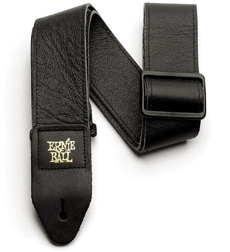 Ernie Ball EB-4134 italialainen nahkahihna Black