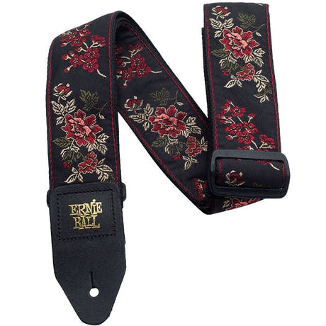 Ernie Ball EB-4142 Red Rose Jaquard -hihna