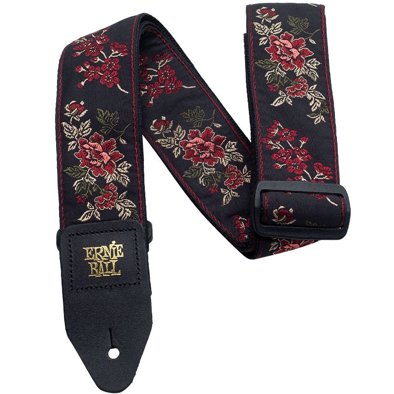 Ernie Ball EB-4142 Red Rose Jaquard -hihna