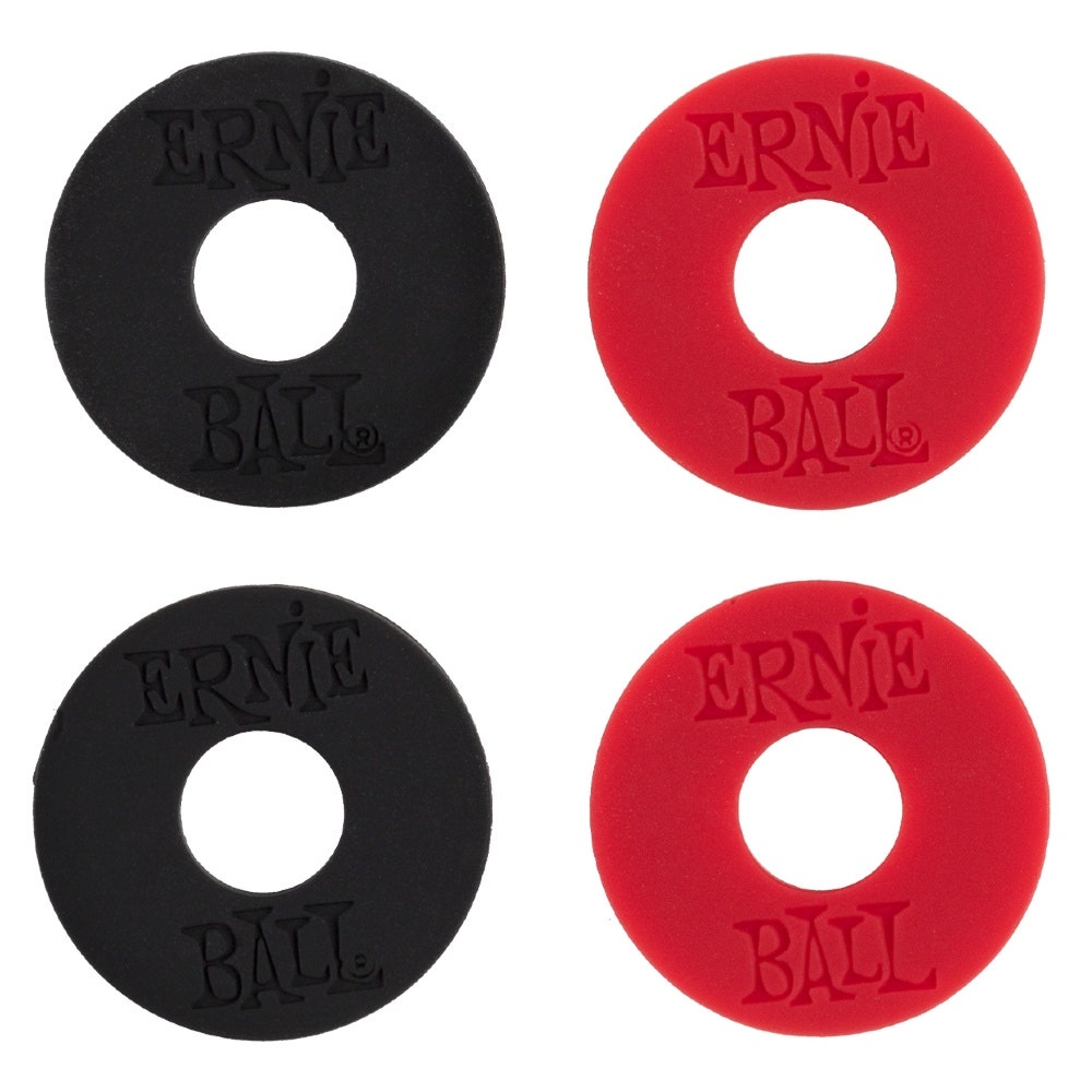 Ernie Ball 4603 Strap Blocks, Black & Red, 4 kpl