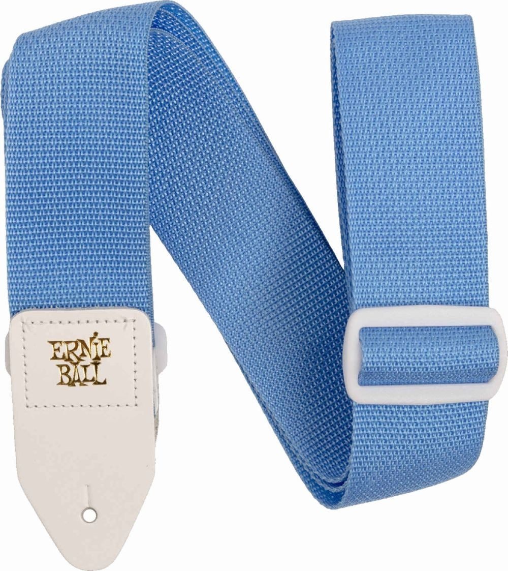 Ernie Ball 5348 Polypro-hihna Kitarat-hihna Soft Blue with Wh
