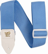 Ernie Ball 5348 Polypro-hihna Kitarat-hihna Soft Blue with Wh