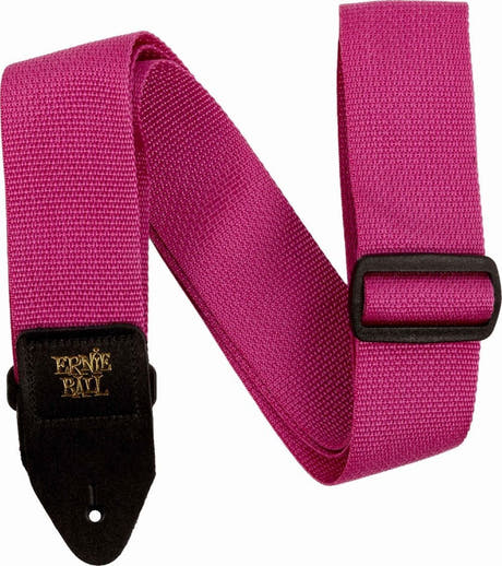 Ernie Ball 5355 PolyPro Kitarat-hihna Raspberry Red with Blac