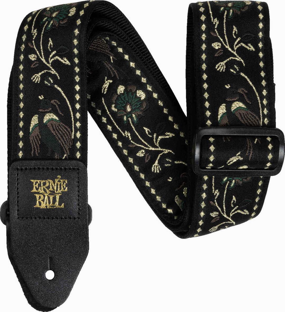 Ernie Ball 5372 Black Mukava fasaani -hihna