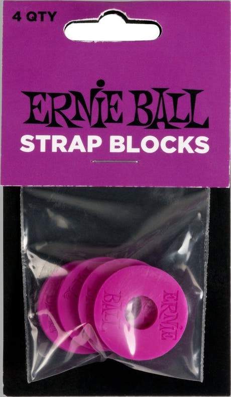 Ernie Ball 5618 hihnan lukituspalat, purppura, 4 kpl