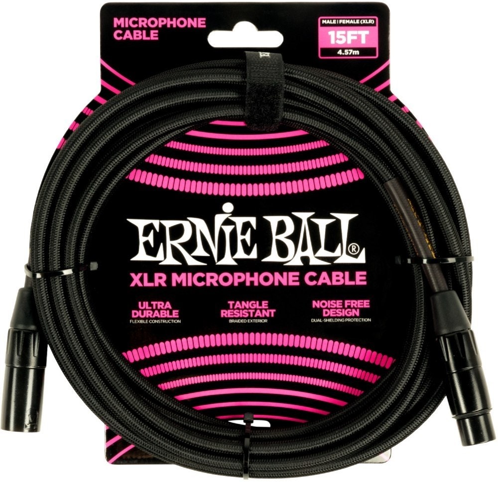 Ernie Ball 6391 Braided Microphone Cable, 4.5 Meter