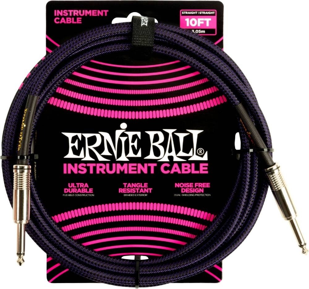 Ernie Ball 6393 instrumenttikaapeli Black 3 metriä (15 ft) - Bla
