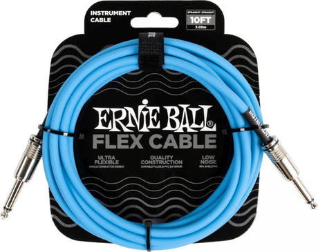 Ernie Ball 6412 FLEX Instrumenttikaapeli 3m - Blue