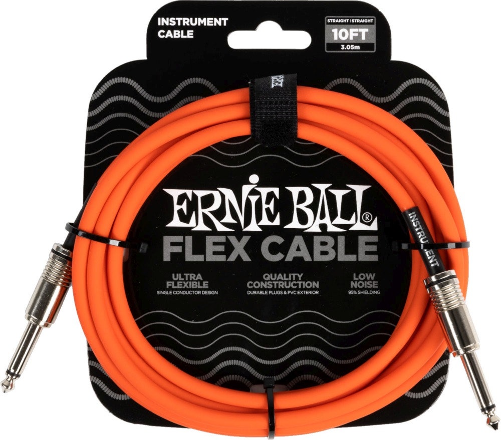 Ernie Ball 6416 FLEX -instrumenttikaapeli 3 m - oranssi