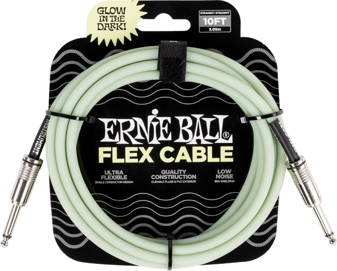 Ernie Ball 6436 FLEX Instrument Cable 3m - pimeässä hohtava (Dark)
