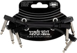 Ernie Ball 6443 Flex Patch Cable Black 7,5cm 3-pack