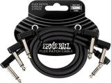 Ernie Ball 6445 Flex Patch Cable Black 30cm 3-pack
