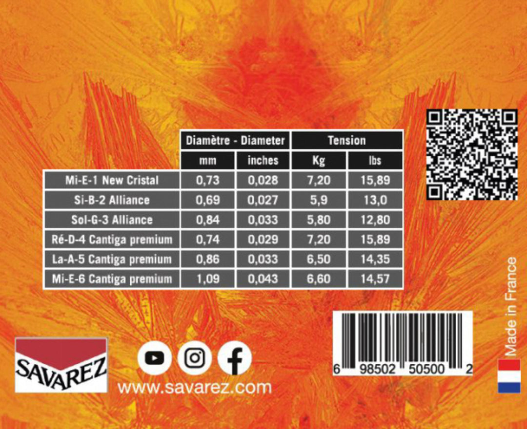 Savarez Kielet klassiselle kitaralle Evolution Cantiga Premium - Set 510ERP (normal/medium)