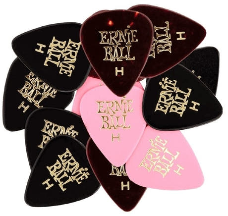 Ernie Ball EB-9180 Cellulose-plektrat Heavy, sekoitus, 12 kpl