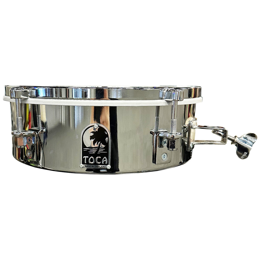 Toca Drumset Lisäosat Timbales - 12" x 4" Rosteri-teräs (T-412-SS)