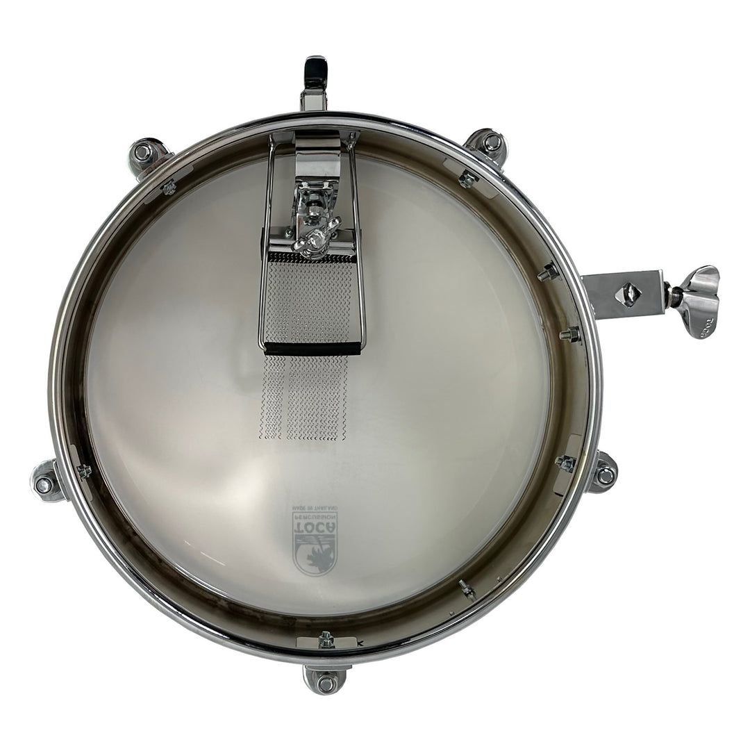 Toca Drumset Lisäosat Timbales - 12" x 4" Rosteri-teräs (T-412-SS)