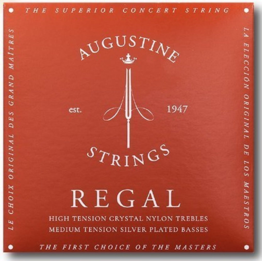 Augustine Jouset klassiselle kitaralle Regal Crystal Nylon high - Set Regal Red (high/medium)