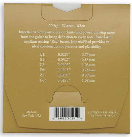 Augustine Strings for classic guitar Imperial Crystal Nylon medium - Set Imperial Red (medium/medium)