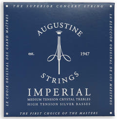 Augustine Kitarankielet klassiselle kitaralle Imperial Crystal Nylon medium - Set Imperial Blue (medium/high)