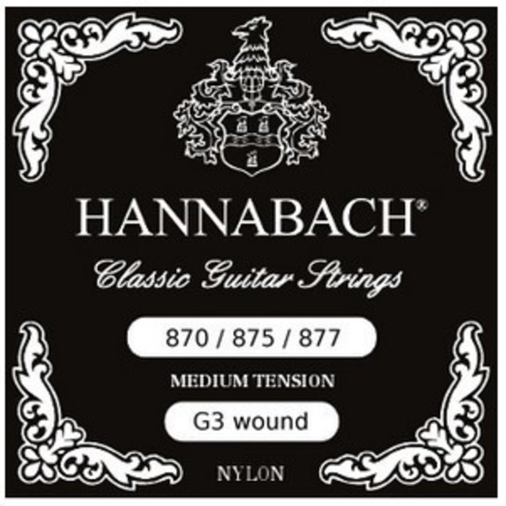 Hannabach 875MT G3 kromipäällysteinen klassiselle kitaralle, medium tension