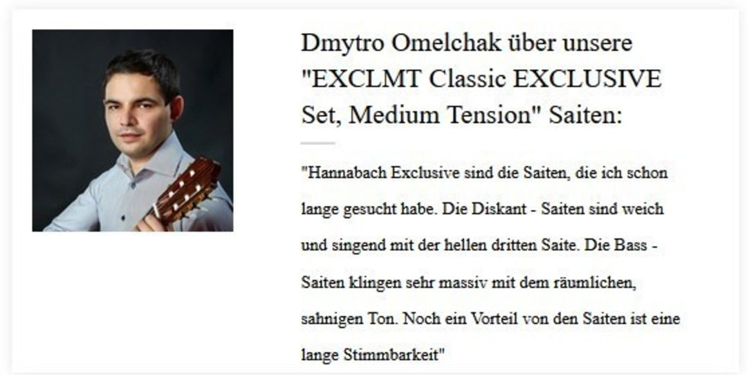 Hannabach-kielet klassiselle Kitarat Exclusive Serie Medium Tension - Exclusiv Medium Tension Set (EXCLMT)