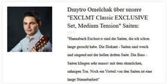 Hannabach Strings for classic kitarat Exclusive Serie High Tension - Exclusiv High Tension Set (EXCLHT)