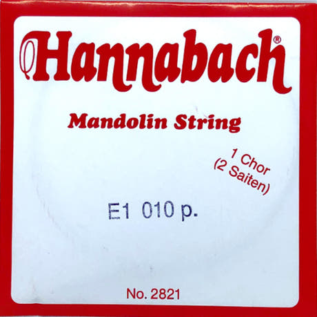 Hannabach 2821010 -mandoliinikieli E .010", pari