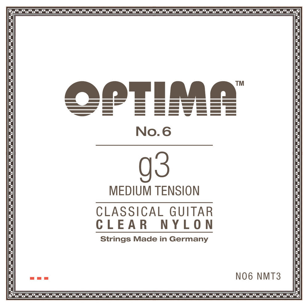 Optima No. 6 G3 klassisk guitarstreng, nylon, medium tension