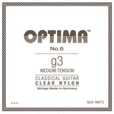 Optima No. 6 G3 klassisk guitarstreng, nylon, medium tension